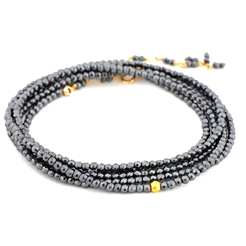 Anne Sportun Hematite Bead Wrap Bracelet